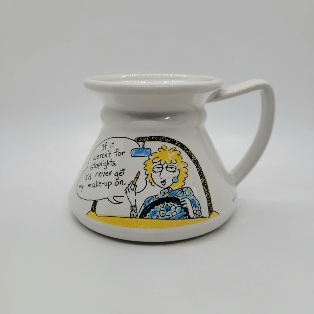 Vintage Hallmark HMK CDS Funny Commuter Travel Mug Weighted No Spill Ceramic